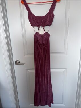 Sleeveless Cutout Maxi Dress in Plum